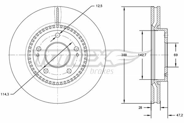 Brzdový kotouč TOMEX Brakes